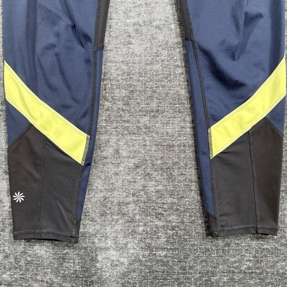 Athleta Tights Womens M Black Colorblock Sonar‎ 7/8 Athletic Tight Active 457400 - Picture 12 of 16